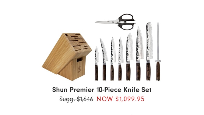 Shun Premier 10-Piece Knife Set NOW $1,099.95