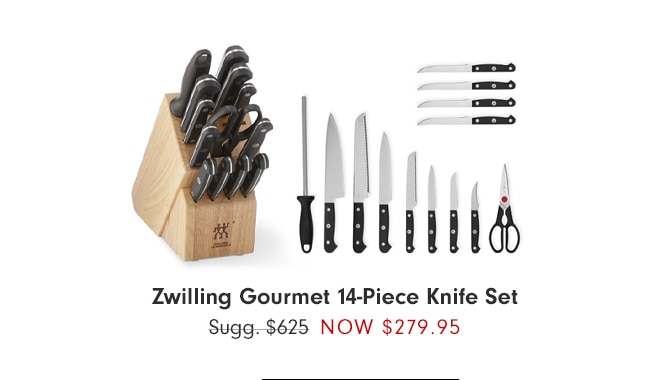 Zwilling Gourmet 14-Piece Knife Set NOW $279.95