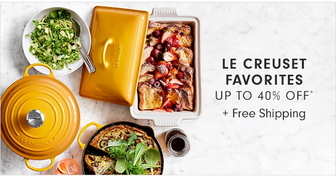 LE CREUSET FAVORITES UP TO 40% OFF* + Free Shipping