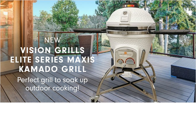 NEW VISION GRILLS ELITE SERIES MAXIS KAMADO GRILL - Perfect grill to soak upoutdoor cooking!