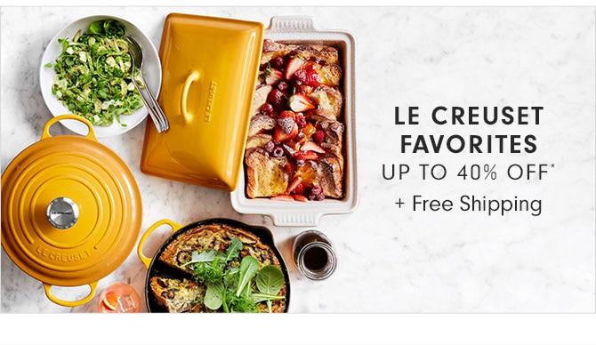 LE CREUSET FAVORITES UP TO 40% OFF* + Free Shipping