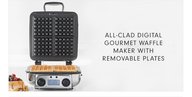 ALL-CLAD DIGITAL GOURMET WAFFLE MAKER WITH REMOVABLE PLATES