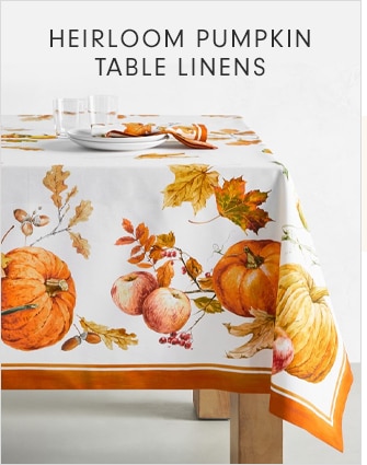 HEIRLOOM PUMPKIN TABLE LINENS