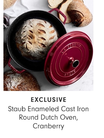 Staub Enameled Cast Iron Round Dutch Oven, Cranberry