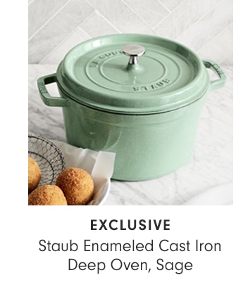 Staub Enameled Cast Iron Deep Oven, Sage