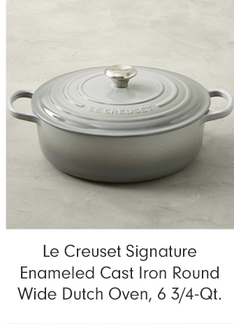 Le Creuset Signature Enameled Cast Iron Round Wide Dutch Oven, 6 3/4-Qt.