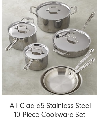  All-Clad d5 Stainless-Steel 10-Piece Cookware Set 