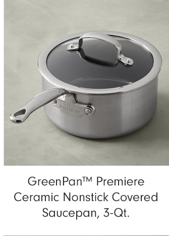 GreenPan™ Premiere Ceramic Nonstick Covered Saucepan, 3-Qt.