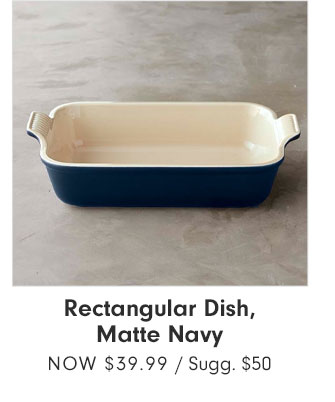 Rectangular Dish, Matte Navy - Now $39.99