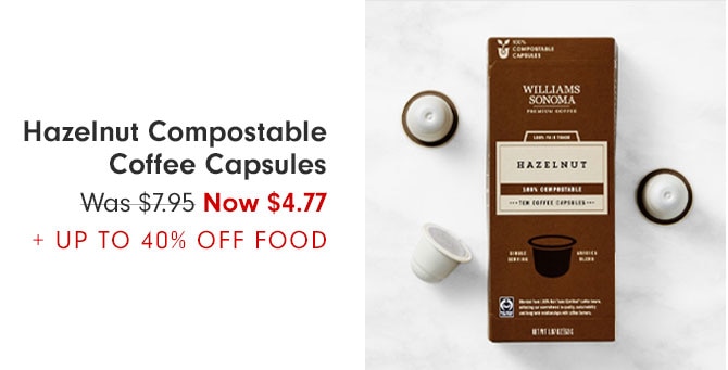 Hazelnut Compostable Coffee Capsules - Was $7.95 Now $4.77 + UP TO 40% OFF FOOD