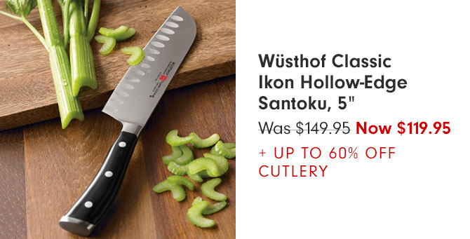 Wüsthof Classic Ikon Hollow-Edge Santoku, 5" - Was $149.95 Now $119.95 + UP TO 60% OFF CUTLERY