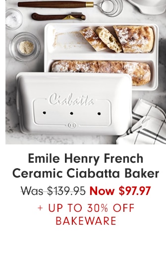 Emile Henry French Ceramic Ciabatta Baker - Now $97.97 + UP TO 30% OFF BAKEWARE