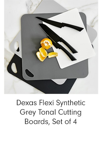 Dexas Flexi Synthetic Grey Tonal Cutting Boards, Set of 4