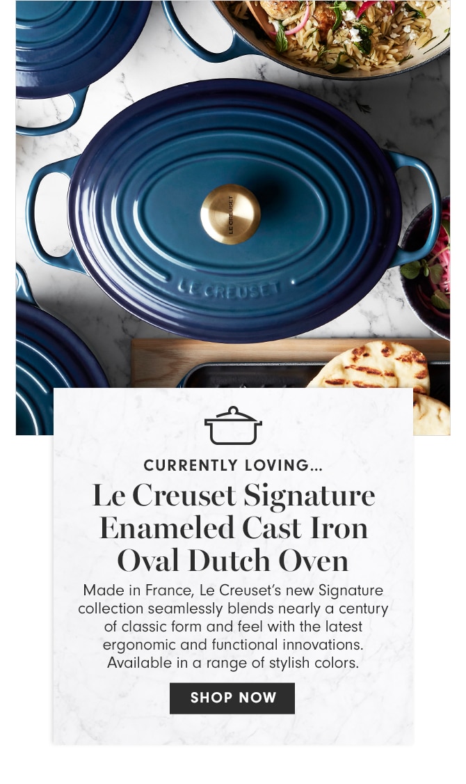 CURRENTLY LOVING - Le Creuset Signature Enameled Cast Iron Oval Dutch Oven - SHOP NOW