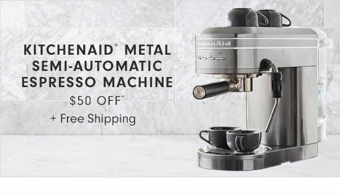 KITCHENAID® METAL SEMI-AUTOMATIC ESPRESSO MACHINE - $50 OFF* + Free Shipping