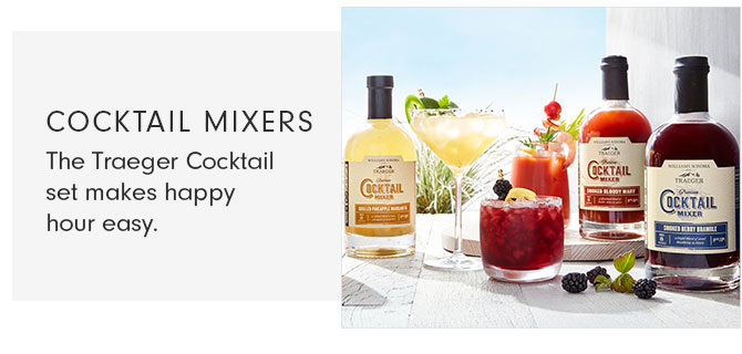 COCKTAIL MIXERS - The Traeger Cocktail set makes happy hour easy.