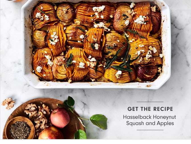 GET THE RECIPE - Hasselback Honeynut Squash and Apples