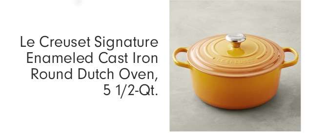 Le Creuset Signature Enameled Cast Iron Round Dutch Oven, 5 1/2-Qt.