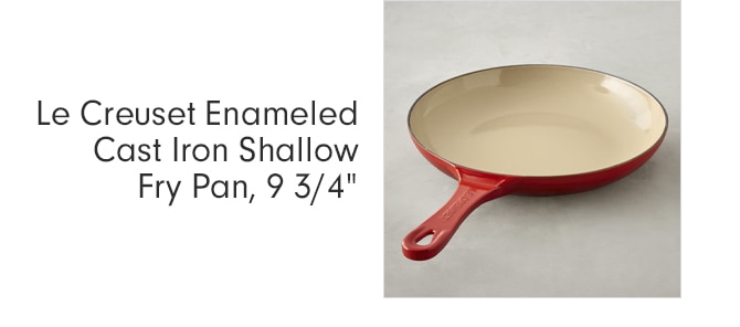 Le Creuset Enameled Cast Iron Shallow Fry Pan, 9 3/4”