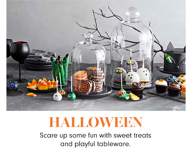 HALLOWEEN - Scare up some fun with sweet treats and playful tableware.