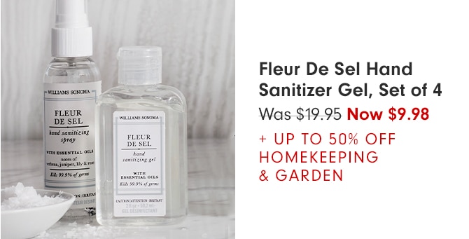 Fleur De Sel Hand Sanitizer Gel, Set of 4 - Now $9.98 + Up to 50% Off Homekeeping & Garden