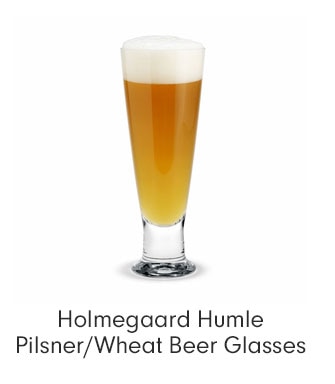 Holmegaard Humle Pilsner/Wheat Beer Glasses