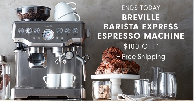 BREVILLE BARISTA EXPRESS ESPRESSO MACHINE - $100 OFF* + Free Shipping