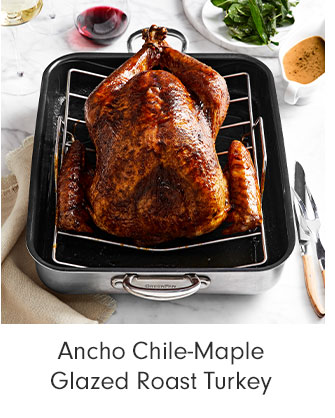 Ancho Chile-Maple Glazed Roast Turkey