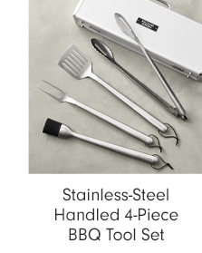 Stainless-Steel Handled 4-Piece BBQ Tool Set