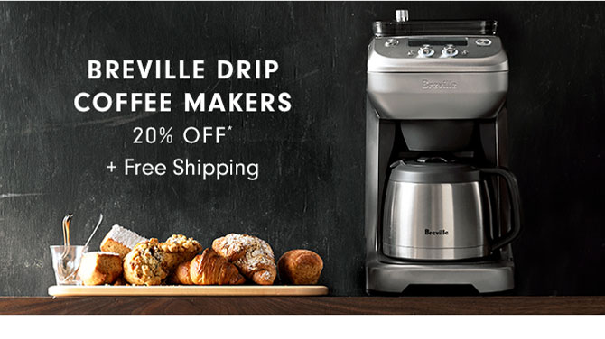 BREVILLE DRIP COFFEE MAKERS 20% OFF* + Free Shipping