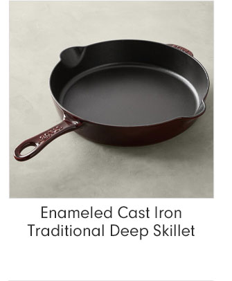 Enameled Cast Iron Traditional Deep Skillet