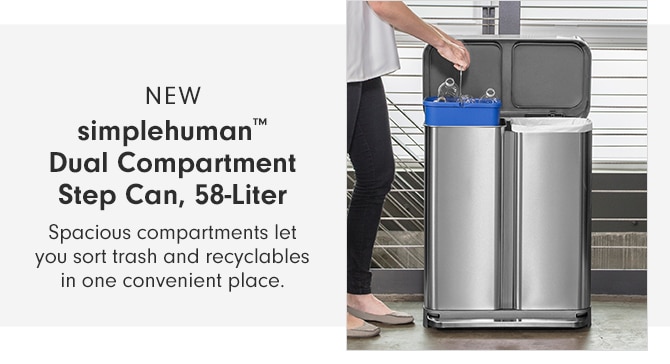 simplehuman™ Dual Compartment Step Can, 58-Liter 