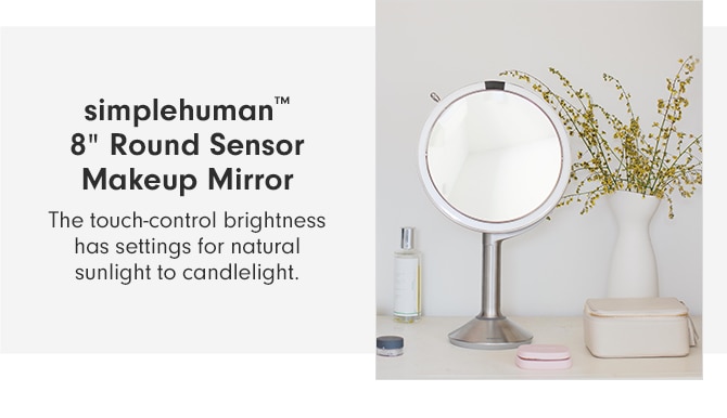 simplehuman™ 8” Round Sensor Makeup Mirror