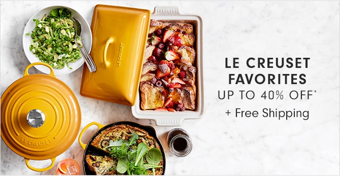 LE CREUSET FAVORITES - UP TO 40% OFF* + Free Shipping