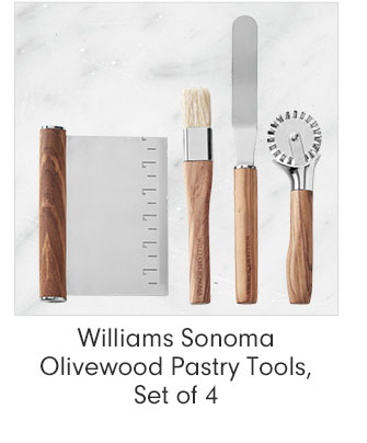 Williams Sonoma Olivewood Pastry Tools, Set of 4