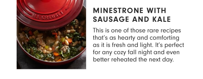 MINESTRONE WITH SAUSAGE AND KALE