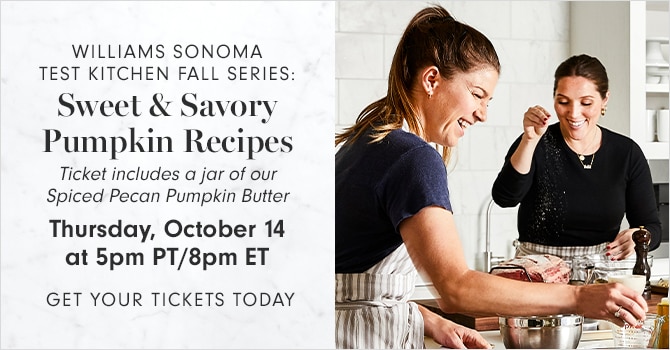 Sweet & Savory Pumpkin Recipes - Thursday, October 14 at 5pm PT/8pm ET - GET YOUR TICKETS TODAY