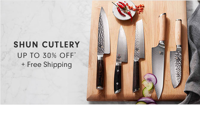 SHUN CUTLERY UP TO 30% OFF* + Free Shipping