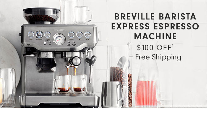 BREVILLE BARISTA EXPRESS ESPRESSO MACHINE 100 OFF* + Free Shipping