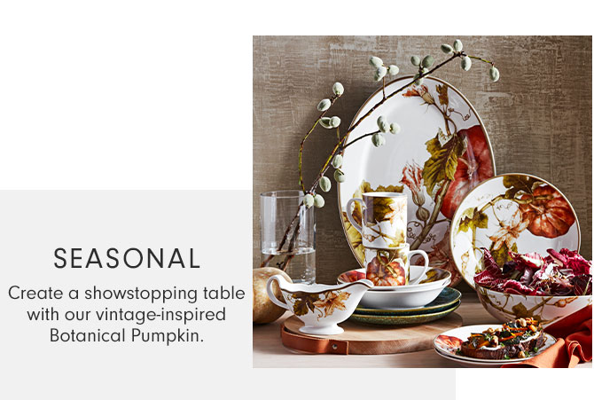 SEASONAL - Create a showstopping table with our vintage-inspired Botanical Pumpkin.