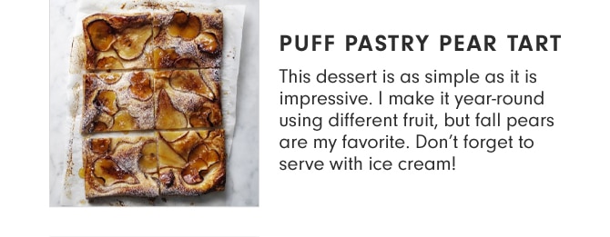 PUFF PASTRY PEAR TART