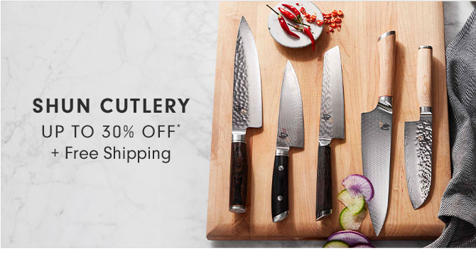 SHUN CUTLERY UP TO 30% OFF* + Free Shipping