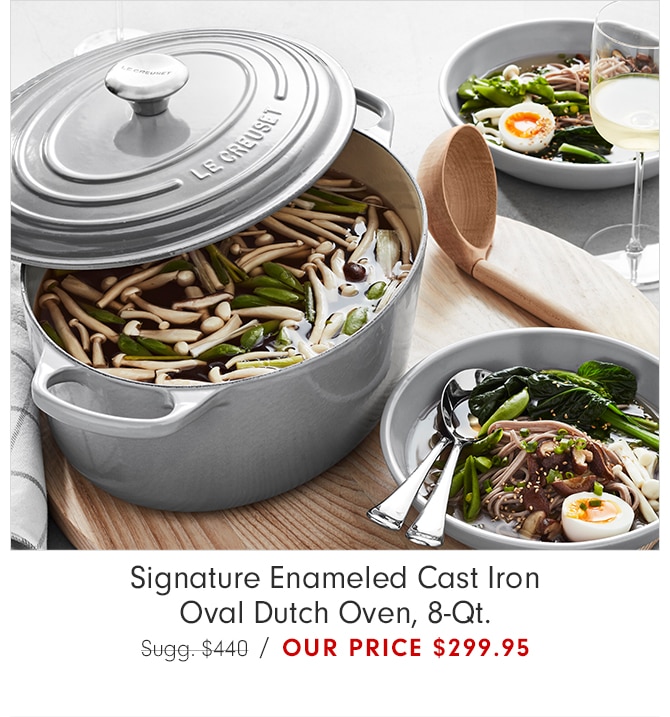 Signature Enameled Cast Iron Oval Dutch Oven, 8-Qt. - Our price $299.95