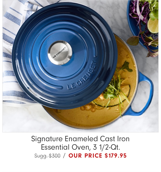 Signature Enameled Cast Iron Essential Oven, 3 1/2-Qt. - Our price $179.95