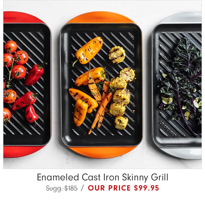 Enameled Cast Iron Skinny Grill - Our price $99.95