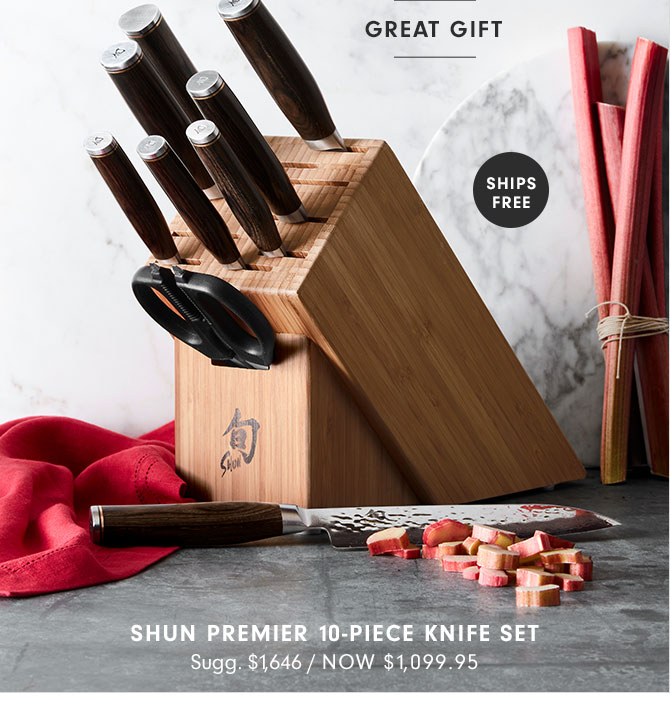 SHUN PREMIER 10-PIECE KNIFE SET Sugg. $1,646 / NOW $1,099.95