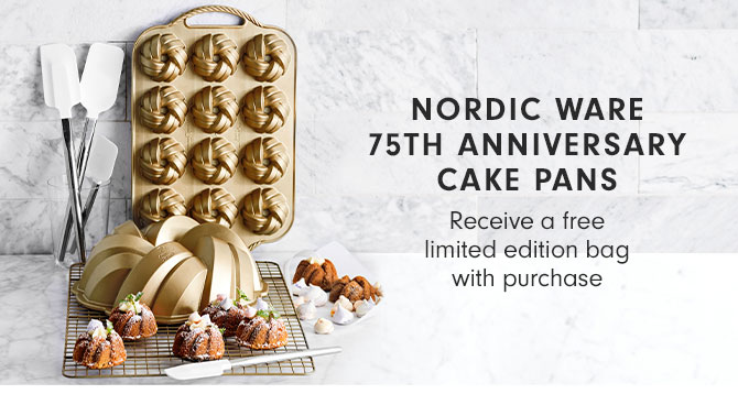 NORDIC WARE 75TH ANNIVERSARY CAKE PANS - Receive a free limited edition bag with purchase