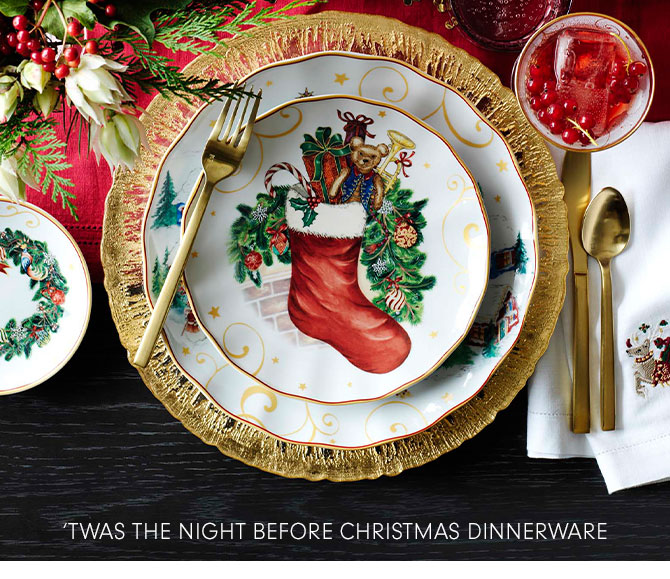 ‘TWAS THE NIGHT BEFORE CHRISTMAS DINNERWARE