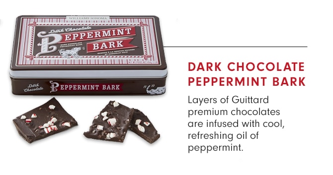 DARK CHOCOLATE PEPPERMINT BARK