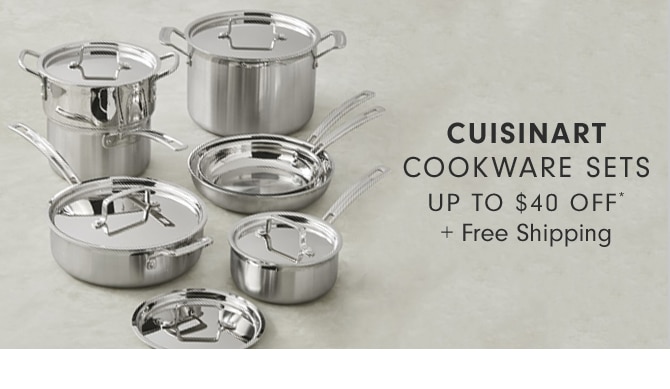 CUISINART COOKWARE SETS UP TO $80 OFF* + Free Shipping